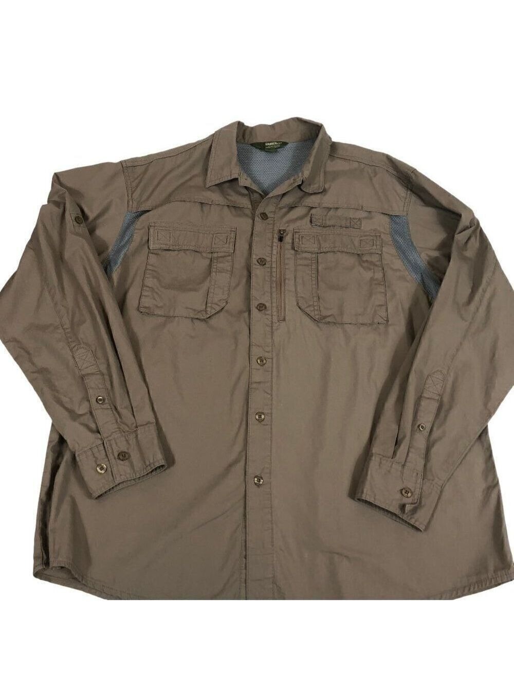 Gander Mtn. Men's Tan Sport Hunting Fishing Shirt Size XL